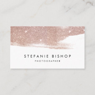 Carte De Visite La Parties scintillant d'or moderne Faux Rose Spar