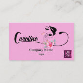 Carte De Visite La Parties scintillant Girl Star éclaire le code Q (Dos)