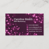 Carte De Visite La Parties scintillant Girl Star éclaire le code Q (Devant)