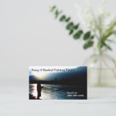 Carte De Visite La pêche de silhouette de pêcheur guide des (Debout devant)