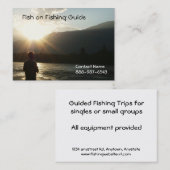Carte De Visite La pêche jusqu'au Sun descend (Devant / Derrière)
