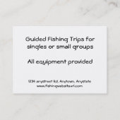 Carte De Visite La pêche jusqu'au Sun descend (Dos)