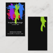 Carte De Visite La peinture lumineuse frotte l'acrylique (Devant / Derrière)