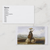 Carte De Visite La pile magique érigée par les Indiens (Devant / Derrière)