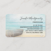 Carte De Visite La plage côtière avec un bateau de pêche (Dos)