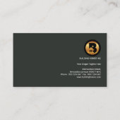 Carte De Visite La plaquette de l'entrepreneur vert élégant (Dos)