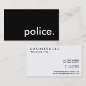 Carte De Visite la police. (Devant / Derrière)