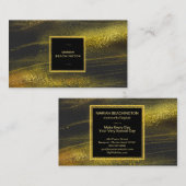 Carte De Visite La poussière d'or abstraite de *~* et excitation (Devant / Derrière)
