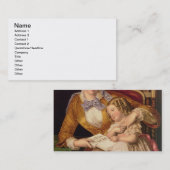 Carte De Visite La première leçon, pub. par Baxter, 1855 (copie) (Devant / Derrière)