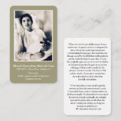 Carte De Visite La prière carde Alexandrina béni par | (Devant / Derrière)