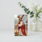 Carte De Visite La prière carde des éclats de | de la croix (Debout devant)