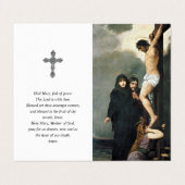 Carte De Visite La prière catholique carde la crucifixion sainte (Extérieur déplié)