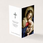 Carte De Visite La prière catholique carde | Madonna et enfant (Extérieur)