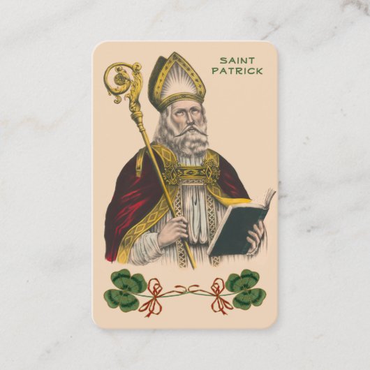 Carte De Visite La prière catholique de la Saint-Patrick (Devant)