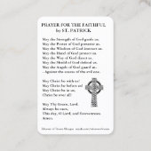 Carte De Visite La prière catholique de la Saint-Patrick (Dos)