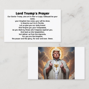 Carte De Visite La prière de Lord Trump pour MAGA