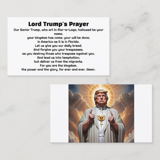 Carte De Visite La prière de Lord Trump pour MAGA (Devant / Derrière)