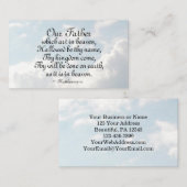 Carte De Visite La Prière du Seigneur, Matthieu 6:9-10 Inspiration (Devant / Derrière)