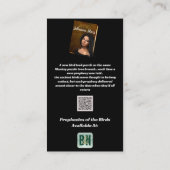 Carte De Visite La promotion de l'auteur noir blanc (Dos)