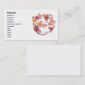 Carte De Visite La prune japonaise fleurit cercle (Devant / Derrière)