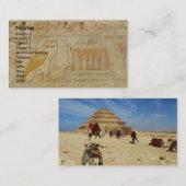 Carte De Visite La Pyramide de Djoser , EGYPTE, OWL Hiéroglyphics (Devant / Derrière)