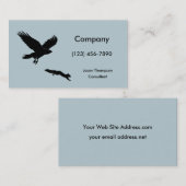 Carte De Visite La queue rouge sur la silouette d'écureuil (Devant / Derrière)