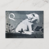 Carte De Visite LA REINE DES CHATS BLANCS, papier de perle MONOGRA (Dos)