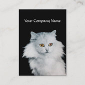 Carte De Visite LA REINE DES CHATS BLANCS, papier perlé blanc (Dos)