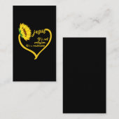 Carte De Visite La religion c'est une relation - Jésus tournesol (Devant / Derrière)