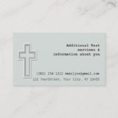 Carte De Visite La religion missionnaire de la Croix chrétienne d' (Dos)