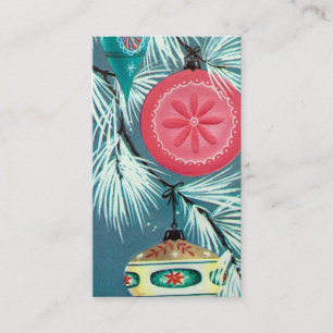 Carte De Visite La rétro ampoule vintage de Noël ajoutent la car