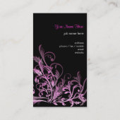 Carte De Visite La rétro fleur élégante de Cyclam tourbillonne 2 (Dos)