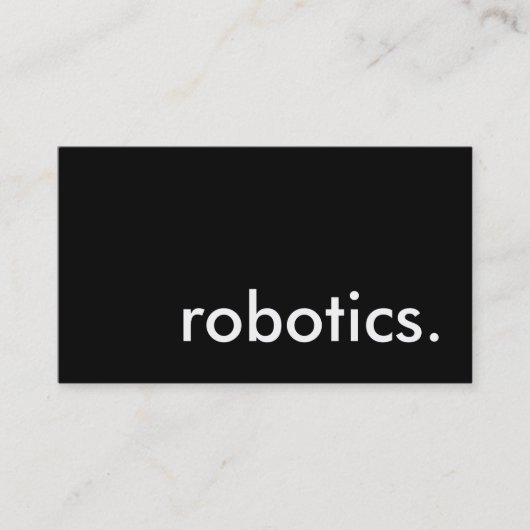 Carte De Visite la robotique. (Devant)