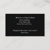 Carte De Visite La route au Changement-milieu (Dos)