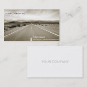 Carte De Visite La route sans fin de désert (Devant / Derrière)