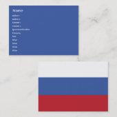 Carte De Visite La Russie - potelée (Devant / Derrière)