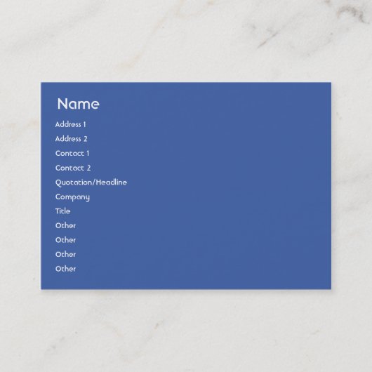 Carte De Visite La Russie - potelée (Devant)