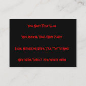 Carte De Visite La saignée s'est levée (Dos)