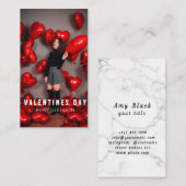 Carte De Visite La Saint Valentin Femme Photosession fille (Devant / Derrière)