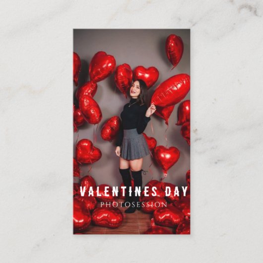 Carte De Visite La Saint Valentin Femme Photosession fille (Devant)