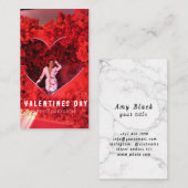 Carte De Visite La Saint Valentin Femme Photosession fille (Devant / Derrière)