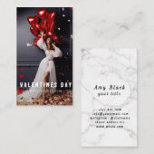 Carte De Visite La Saint Valentin Femme Photosession fille (Devant / Derrière)