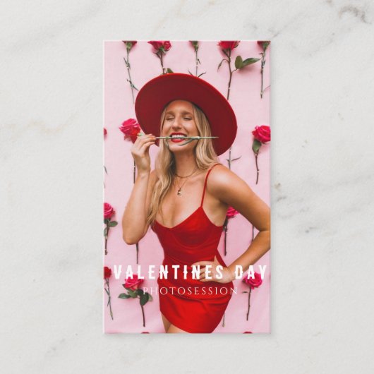 Carte De Visite La Saint Valentin Femme Photosession fille (Devant)