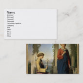 Carte De Visite La salutation angélique, ou l'annonce, 1860 (Devant / Derrière)