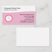 Carte De Visite La santé Médicale des femmes (Devant / Derrière)