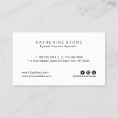 Carte De Visite La sarcelle d'hiver et l'or légers élégants (Dos)