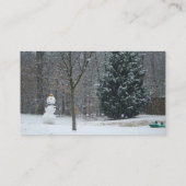 Carte De Visite La scène de neige hivernale du voisin (Dos)