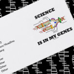 Carte De Visite La science est dans mes gènes (réplication de l'AD<br><div class="desc">Montrez votre attitude génétique méchante pour votre prochaine introduction avec n'importe lequel de ces cartes de visite présentant la réplication de l'ADN avec le dicton "La science est dans mes gènes". Cartes de visite mémorables pour tout scientifique ou professeur de sciences !</div>