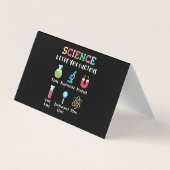 Carte De Visite La science vous garde curieux (Dos)
