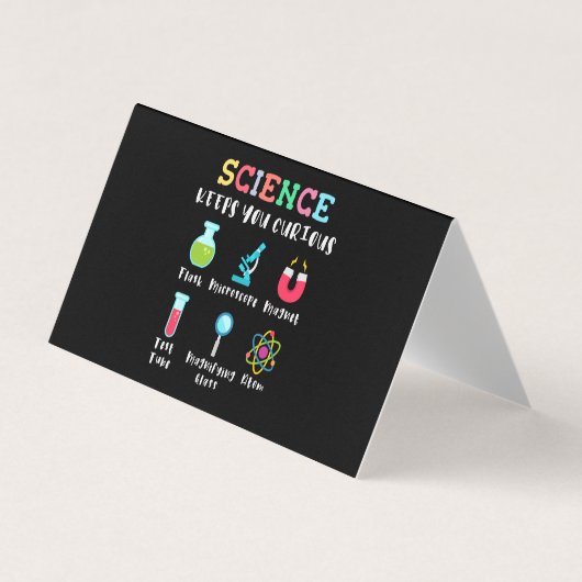 Carte De Visite La science vous garde curieux (Devant)